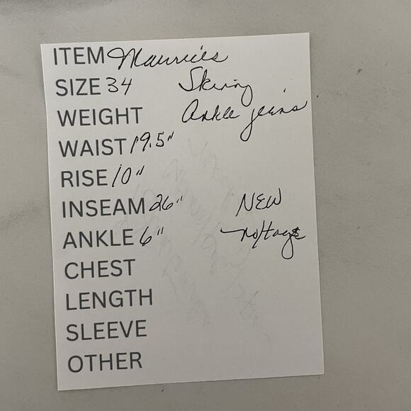 Maurices Skinny Ankle Jeans Women’s 34 Short Medium Wash Distress Raw Hem NEW - Picture 11 of 11